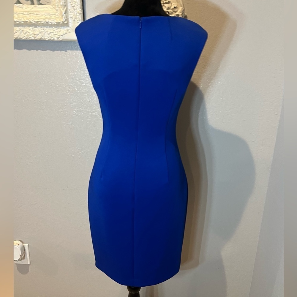 Calvin Klein Blue Sleeveless Shift Dress - Picture 10 of 12